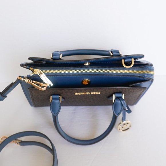 Michael Kors Bags Michael Kors Hope Messenger Bag Mk Brown Blue